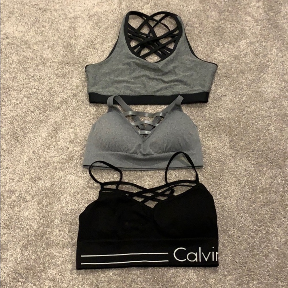 Sports bra bundle. Calvin Klein, Bebe, puma Sz: S